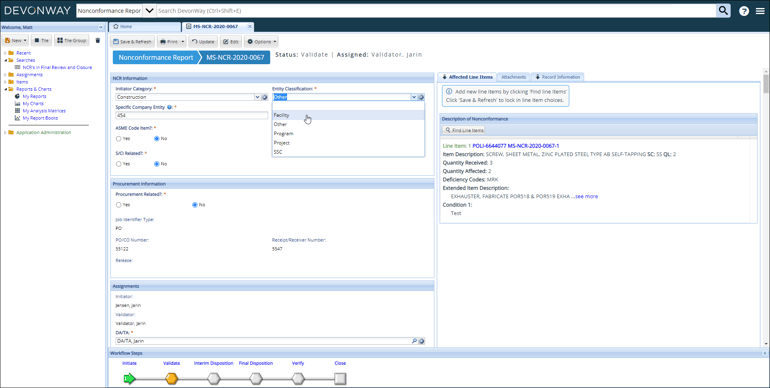 Non-Conformance Reports Non-Conformance Reports