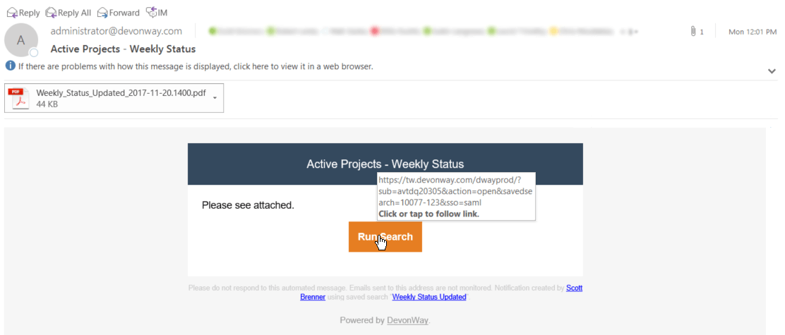 New architecture - email notification