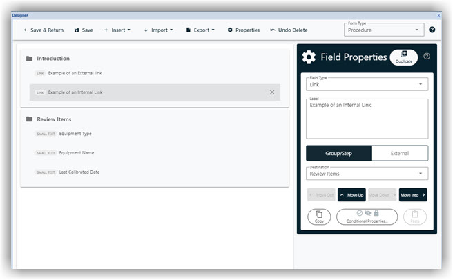 Internal Mobile Link Setup