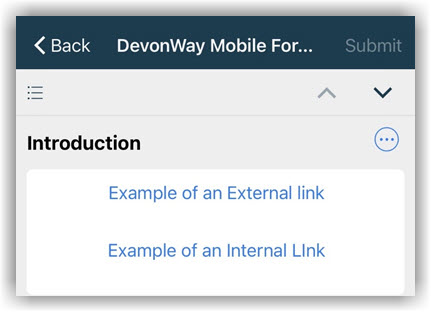 Links in App